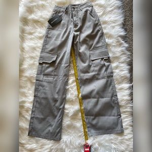 PrettyLittleThing Utility Pants, Gray- Sz: 2